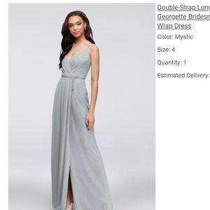 David's Bridal Bridesmaids Dress Size 4 in Mystic